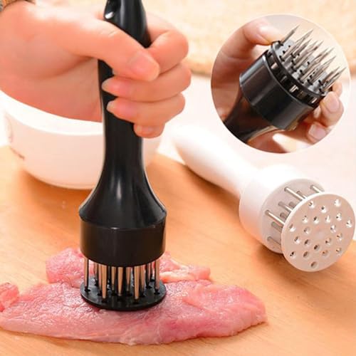 MAPPERZ Meat Tenderizer, Stainless Steel Needle Meat Mallet Tool Suitable for Tenderizing Chicken, Beef, Meat and Pork, Profession Kitchen Tool with Long Handle and Hanging Hole (Pack of 1)