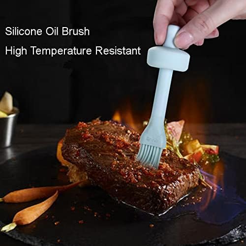 MAPPERZ 2in1 Oil Dispenser with Silicone Oil Brush – 250ml Capacity, Perfect for Precise Oil Application in Cooking and Grilling Transparent Jar, Bottle, Easy to Use- (Pack of 1)