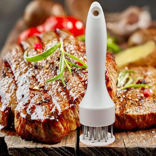 MAPPERZ Meat Tenderizer, Stainless Steel Needle Meat Mallet Tool Suitable for Tenderizing Chicken, Beef, Meat and Pork, Profession Kitchen Tool with Long Handle and Hanging Hole (Pack of 1)