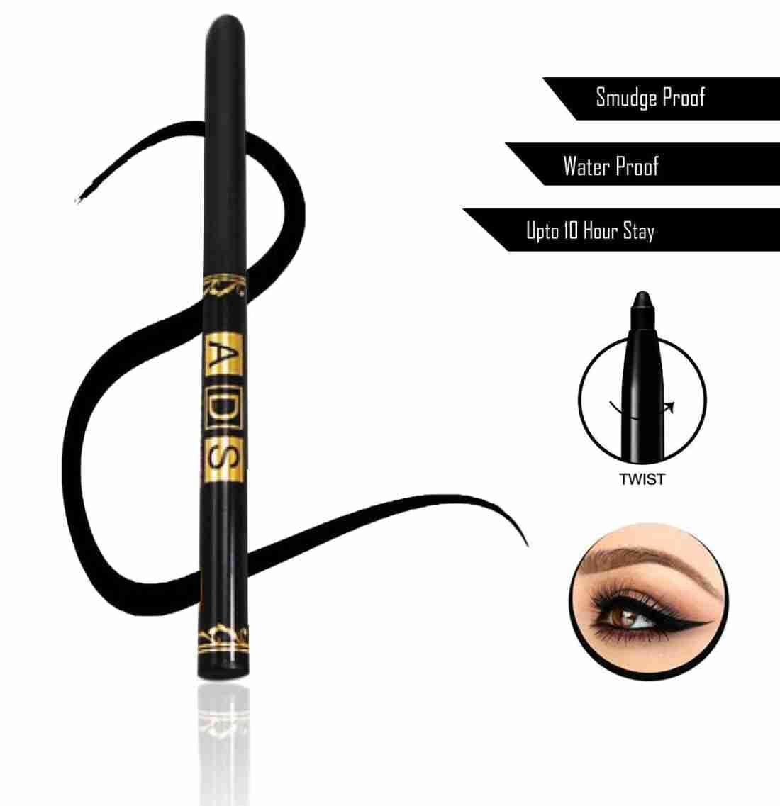 MAPPERZ Pencil Eyeliner/Waterproof Black Eyeliner Pencil 3 Water Proof Perfect Eyeliner Combo - Black