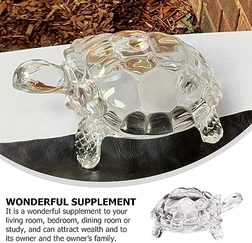 MAPPERZ Crystal Glass Turtle-Tortoise: Elegant Feng Shui and Vastu Decor for Prosperity, Protection, and Positive Energy in Your Home or Office Decorative (Pack of 1)