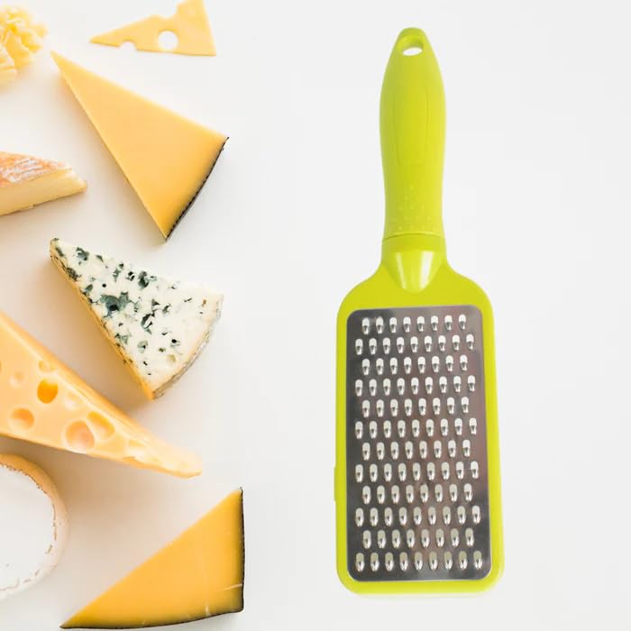 MAPPERZ Kaddukash Cheese Greater,Stainless Steel Carrot,Ginger,Onion,Vegetables,Fruits Cutter Grinder with Protective Cover Long Anti Slip Grip Handle Dishwasher Safe Easy to Use and Carry (Pack of 1)