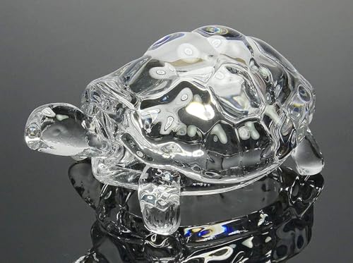 MAPPERZ Crystal Glass Turtle-Tortoise: Elegant Feng Shui and Vastu Decor for Prosperity, Protection, and Positive Energy in Your Home or Office Decorative (Pack of 1)