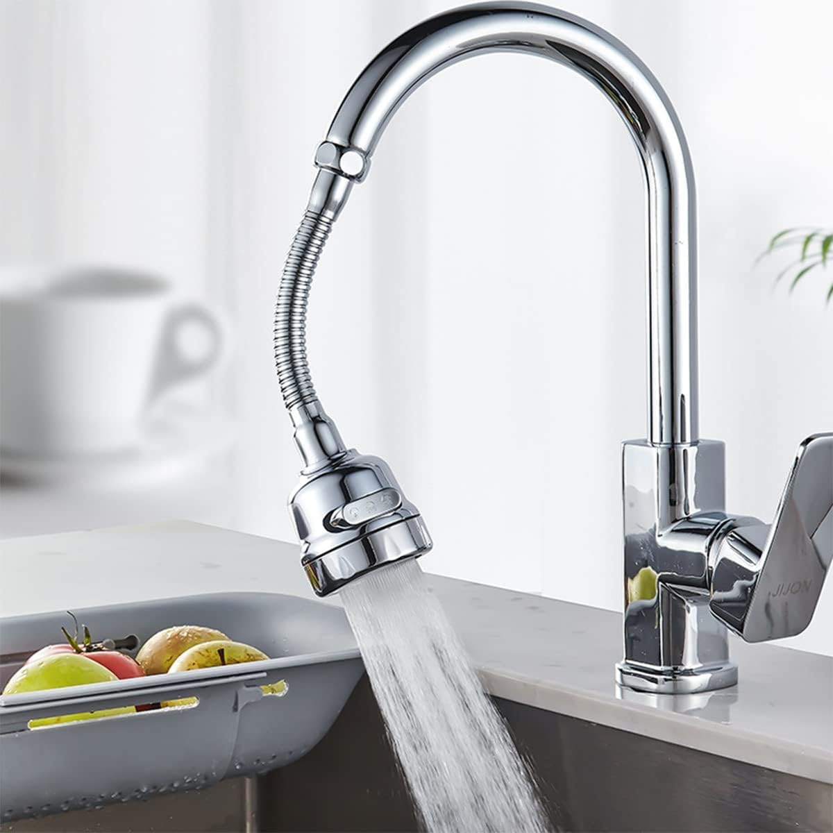 MAPPERZ Universal Faucet Bubbler: 360° Swivel Tap Nozzle with Water-Saving Filter, Anti-Splash Design, Pressurized Diffuser for Kitchen and Bathroom. Enhance Your Faucet’s Efficiency and usability