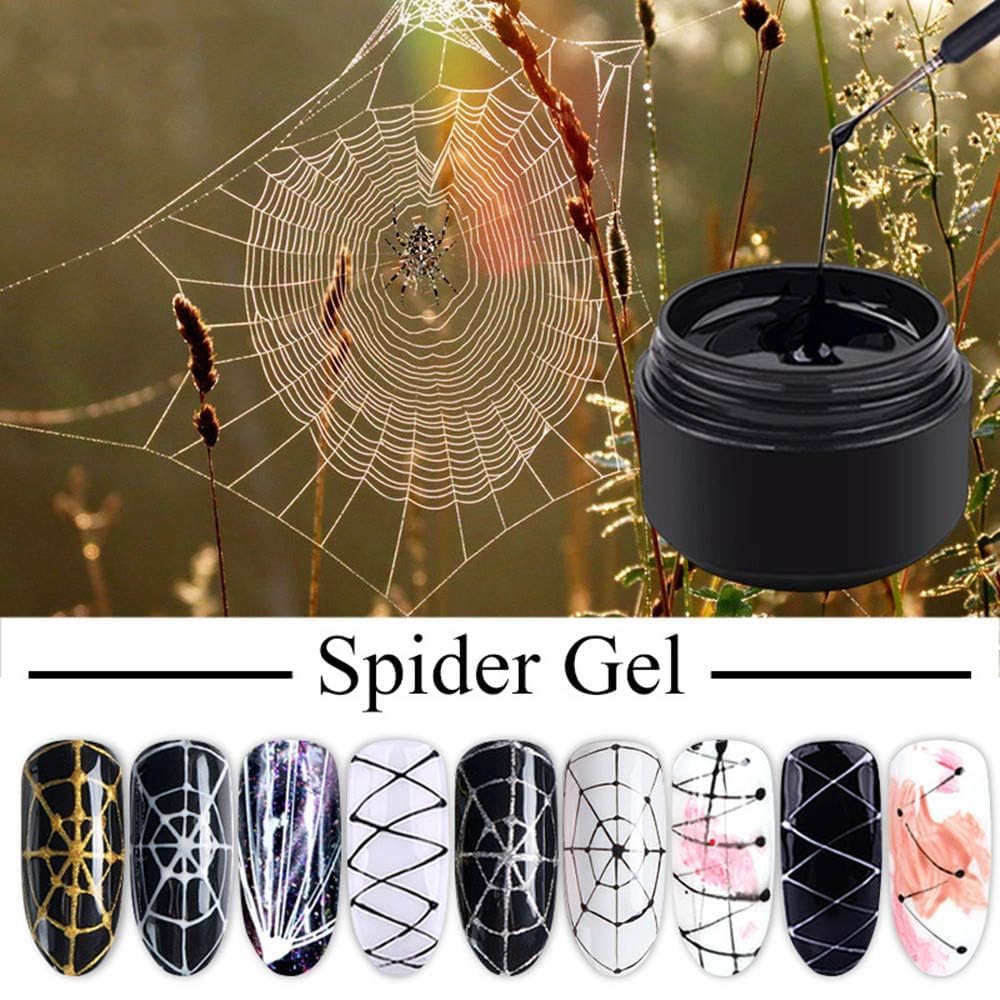 MAPPERZ 4 Colors Spider Gel, New Upgraded Matrices Spider Gel Nail Designs Paint Wire Drawing Gel Polish for Nail Line (Red, Pink, Yellow, Orange)