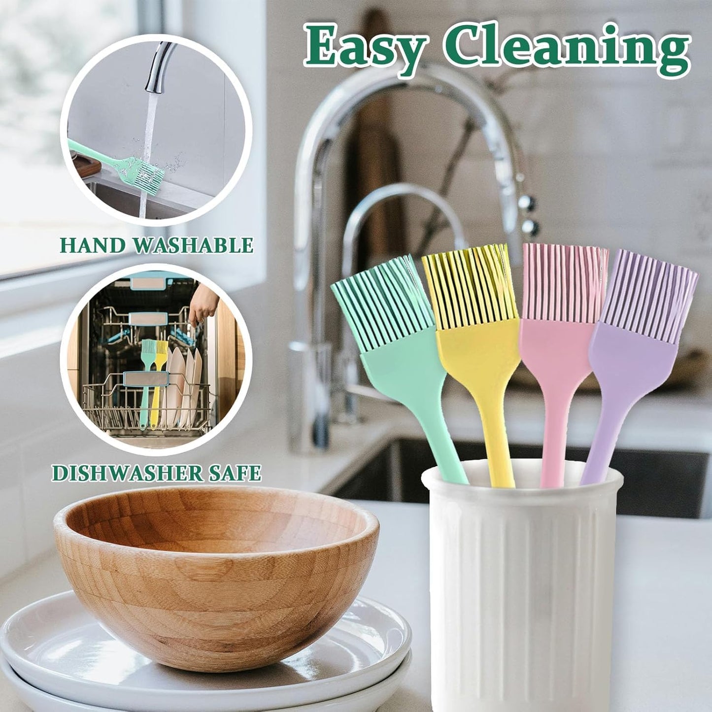 MAPPERZ 1pcs Silicone Brush for Oil, Butter, Cake, Mixer, Grilling, Cooking, Baking Multiple Uses, Heat Resistant Home and Kitchen Accessories (Pack of 1)