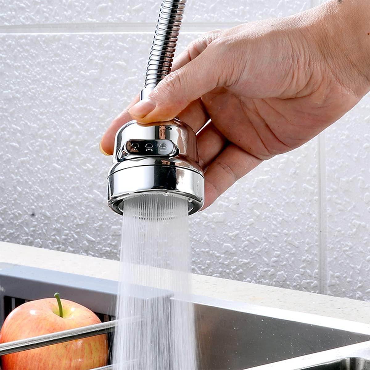 MAPPERZ Universal Faucet Bubbler: 360° Swivel Tap Nozzle with Water-Saving Filter, Anti-Splash Design, Pressurized Diffuser for Kitchen and Bathroom. Enhance Your Faucet’s Efficiency and usability
