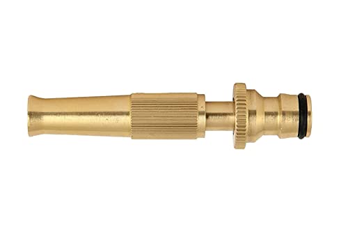 MAPPERZ Pure Brass Water Spray Nozzle with Connector, Adjustable Water Pressure Booster Jet Spray Gun, High Pressure, for Bike, Car, Pets, Garden, Window Cleaning Hose Pipe Spray Water Gun, Pack 1