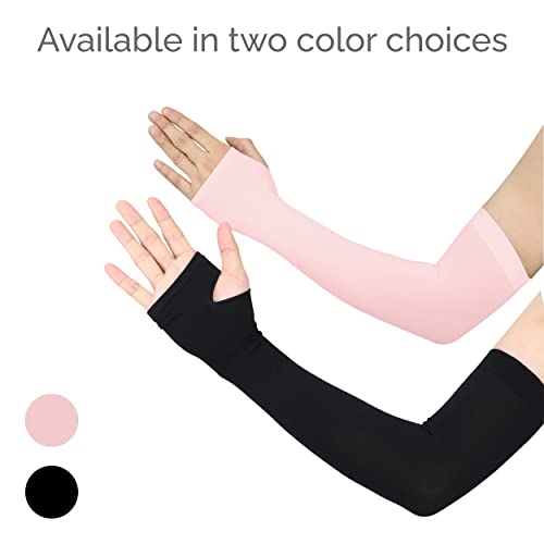 MAPPERZ All Weather Arm Sleeves Uv Sunblock, Dust, Pollution, Sunburn Protection With Thumb Hole For Sports And Outdoor Activities, Unisex, Set of 2