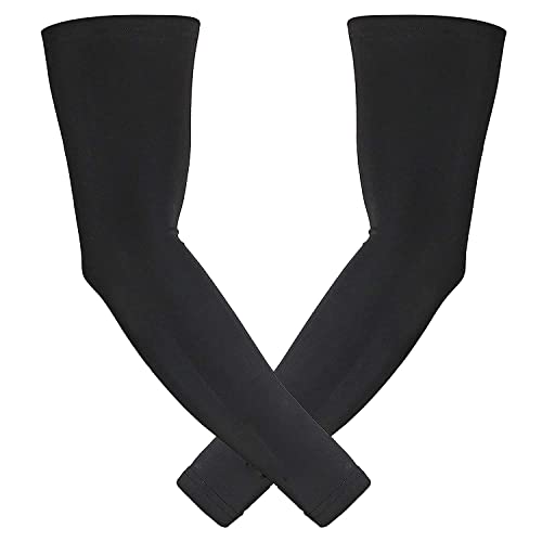 MAPPERZ All Weather Arm Sleeves Uv Sunblock, Dust, Pollution, Sunburn Protection With Thumb Hole For Sports And Outdoor Activities, Unisex, Set of 2