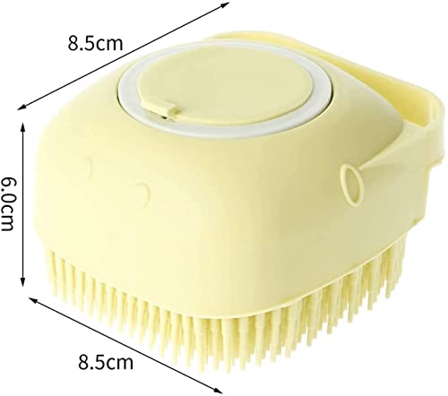 MAPPERZ Silicone Massage Bath Brush/ Exfoliating Shower Brush With Soap Dispenser/ Multi-function Gel Bath Brush Body Cleaning Pore Exfoliator - Multicolor