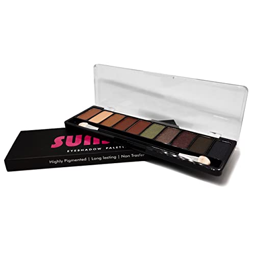 MAPPERZ Professional Eyeshadow Palette 10 New color ingredients with silky shine last for all day long- (Multicolor)