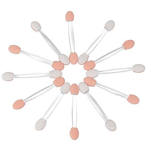 MAPPERZ Eyeshadow Applicators, 12 pcs Eyeshadow Applicator Double Sided Eye Makeup Applicators Short Sponge Eyeshadow Applicator for Women Girls, Transparent, Pack Of 12