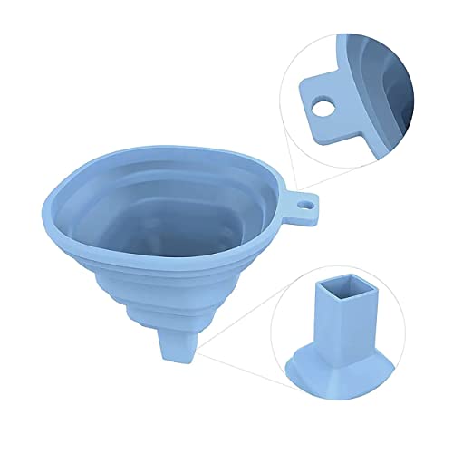 MAPPERZ Foldable Funnel Collapsible Silicone Foldable Hopper for Liquid Transfer Food Grade Silicone (Pack of 2)