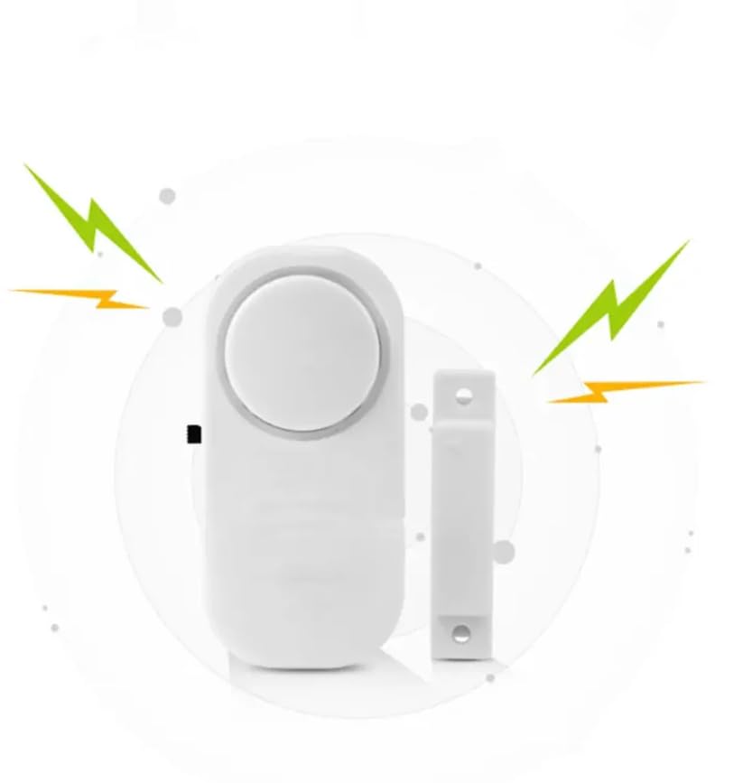 MAPPERZ Wireless Door Window Security Burglar 105 Decibel Door Bell with Magnetic Sensor for Home Office (White)