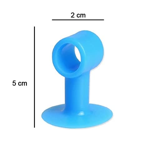 MAPPERZ Mini Multipurpose Wall Protectors Anti-Collision Self-Sucking Silicone Door Stopper Door Handle Bumper Mobile Phone Stand Data Cable Organizer (Pack of 3)