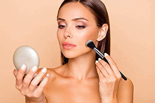 MAPPERZ Portable Makeup Brushes Set for Eyeshadow Eyeliner Eyebrow Lip Cosmetic Tools Kit- 12 Brushes (Gold)