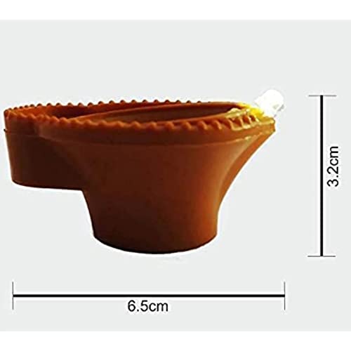 MAPPERZ Water Sensor LED Diyas Candle with Water Sensing Technology E-Diya Battery Operated for Home Decor, Warm Orange Ambient Lights, Pack of 24