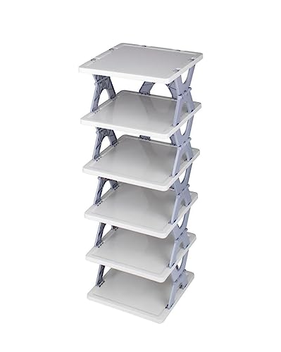 MAPPERZ Shoe Rack Storage Organizer for Bedroom Entryway Space Saver Adjustable shelf Slots Tower Rack for Footwear, Sandles, Slippers