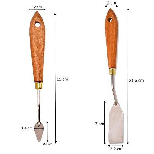 MAPPERZ Stainless Steel Artists Palette Knife Spatula Palette Knife Painting Mixing Scraper Thin and Flexible Art Tools for Oil Painting Acrylic Mixing