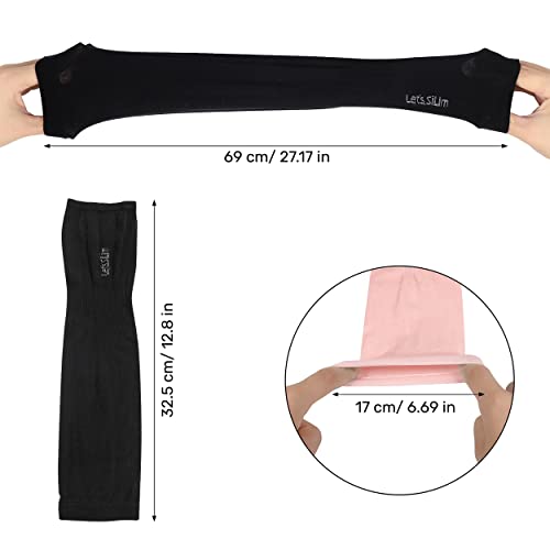 MAPPERZ All Weather Arm Sleeves Uv Sunblock, Dust, Pollution, Sunburn Protection With Thumb Hole For Sports And Outdoor Activities, Unisex, Set of 2
