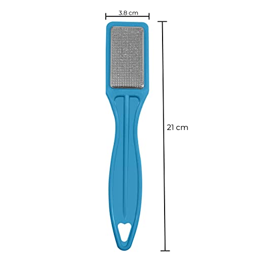 MAPPERZ Pedicure Foot File & Scraper Exfoliator, Professional Foot Care Pedicure Stainless Steel & PVC File to Removes Dead & Hard Skin, Can Be Used On Both Dry and Wet Feet, Random Color, Pack Of 1