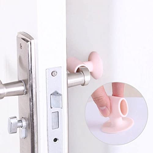 MAPPERZ Mini Multipurpose Wall Protectors Anti-Collision Self-Sucking Silicone Door Stopper Door Handle Bumper Mobile Phone Stand Data Cable Organizer (Pack of 1)
