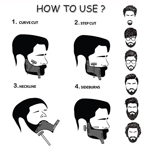 MAPPERZ Beard Shaper Tool For Men with Comb For Home And Salon Use/Beard Shaper For Men-Two Ways