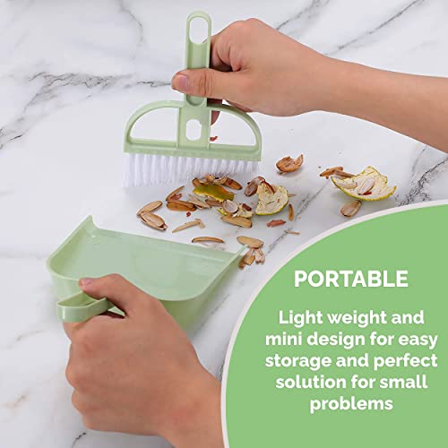 MAPPERZ Mini Dustpan Supdi with Brush Broom Set for Multipurpose Cleaning Laptops, Keyboards, Dining Table, Car Seats, Carpets, Multicolor
