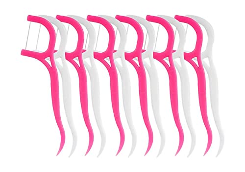 MAPPERZ Oral Care 3 in 1 Tooth Cleaning Dental Floss Toothpicks Plastic Set for Fresh Breath and Healthy Gums- 20 Piece (White) (Pack of 5)