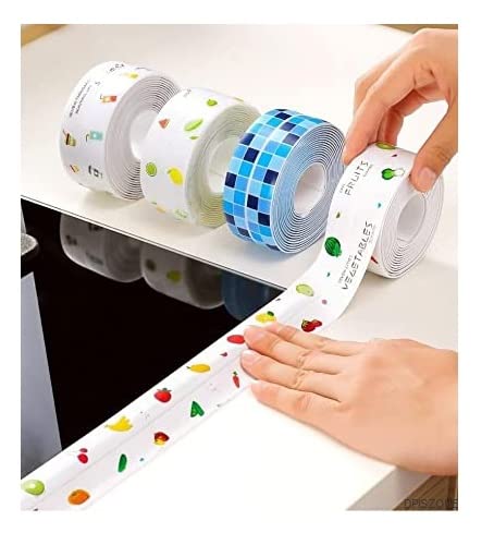 MAPPERZ Kitchen Wall Sealing Strip Tape Sink Waterproof and Oil-Proof Caulk Tape Self Adhesive Sealing Tape for Corners and Gaps
