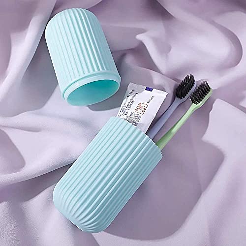 MAPPERZ Capsule Shape Travel Toothbrush Toothpaste Case Holder Portable Toothbrush Storage Plastic Toothbrush Holder - Multicolor (3)