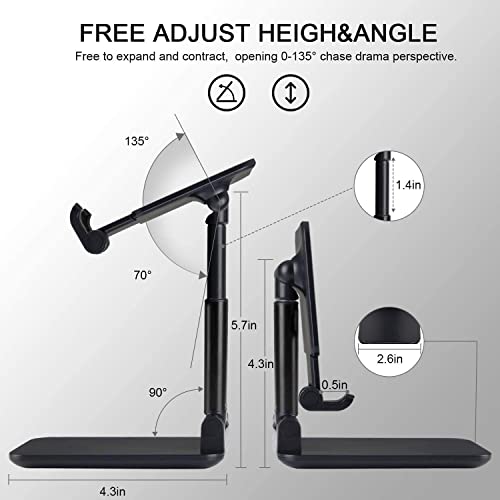 MAPPERZ Cell Phone Stand AngleHeight Adjustable Universal Phone Holder for All Smartphones Desk Foldable Cell Phone Holder Cradle Dock Tablet Stand Case Friendly Compatible with Phone iPad Tablet