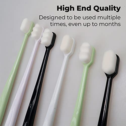 MAPPERZ Extra Soft Toothbrush For Sensitive Gums, Nano Ultra Soft Toothbrush for Extra Protection Gum Care for Kids & Adults Random Color