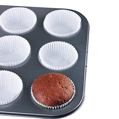 MAPPERZ Standard Muffin Baking Cupcake Mould Liners, No Smell Odorless, Food Grade & Greaseproof Baking Cups Paper, Unbleached Paper, for Wedding, Birthday, Baby Shower, Random Color, Pack of 10
