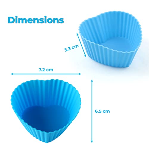 MAPPERZ Reusable & Washable Silicone Moulds Baking Cup Set Kitchen Baking Nonstick, Multicolor Tools for Muffins/Cupcake/Jelly/Cake