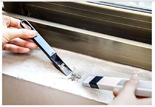 MAPPERZ Multipurpose Use Cleaning Brush for Window Frame, Keyboard with Mini Dustpan, Multi Colour, 2-Pieces