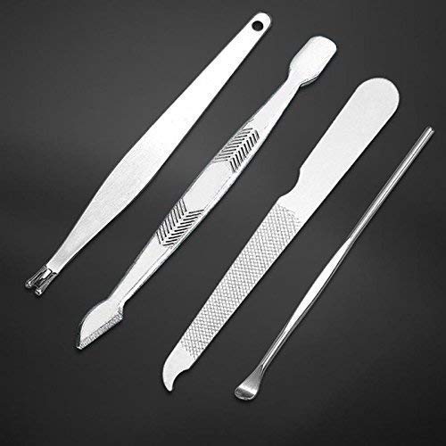 MAPPERZ Manicure Kit/Professional Stainless Steel Grooming Set With Leather Case