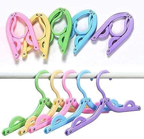 MAPPERZ Space Saving Foldable Clothes Hanger/ Clothing Drying Hanger with Anti-Slip Groove for Home Travel Outdoor Camping Hiking