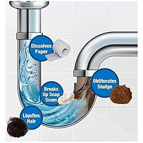 MAPPERZ Drain Blockage Cleaner Sink Cleaner Powder/Drain Cleaner & Clog/Automatic Toilet Blockage Cleaner - 110 GM