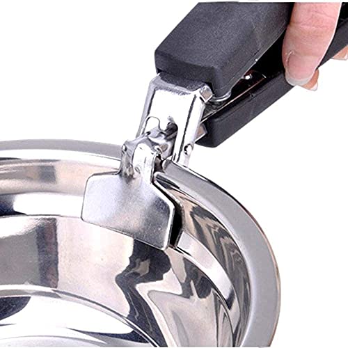 MAPPERZ Hot Pot Gripper Multi Colored Stainless Steel Clipper for Lift Kitchen Microwave Dishes Pots and Plates Safe (Pack of 1)