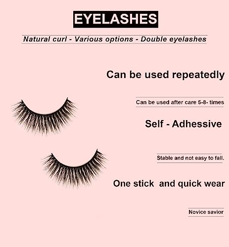 MAPPERZ False Eyelashes, Full Bouncy Volume & Curl, Crisscross Pattern, Cruelty Free, Soft Natural Look Reusable and contact lens friendly Fake Ele lashes, 3 Pairs