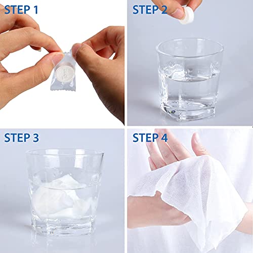 MAPPERZ Tablets Paper Towel Capsules Compressed Cloth Wipes Paper Tissue Mask for Outdoor Travel