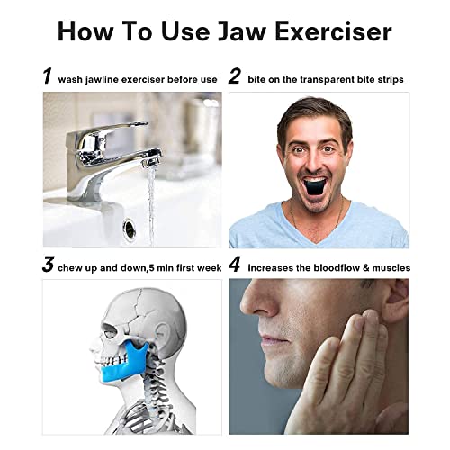 MAPPERZ Jawline Exerciser Tool Men & Women/Jawline, Face, and Neck Exerciser - Helps Reduce Stress and Cravings - Pack of 1