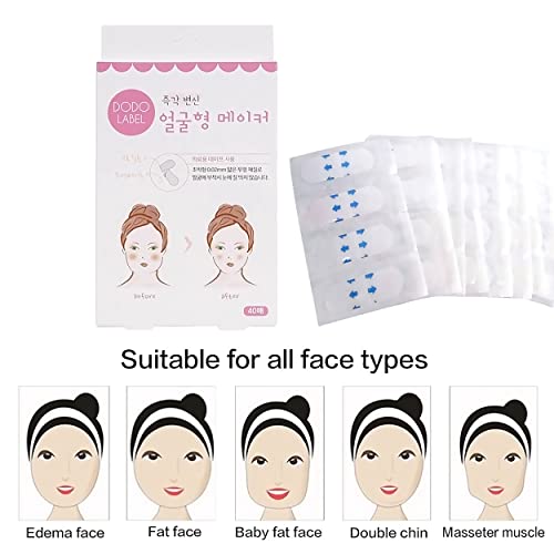 MAPPERZ Face Lift Tape Instant Face Lifting Sticker Invisible Waterproof Elasticity Wrinkle Lift Patches Makeup Face Lift Tools for Instant Face, Neck Lift, Reduce Double Chin - 40 PCS