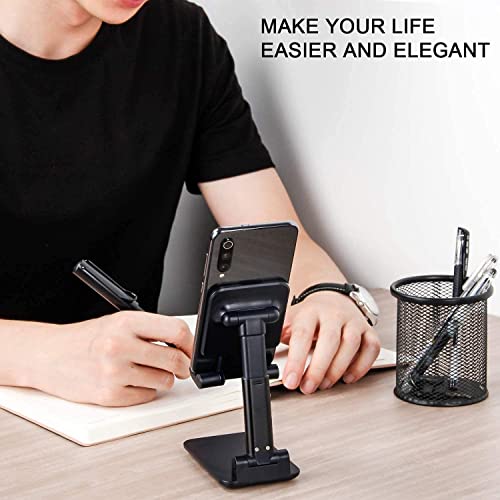MAPPERZ Cell Phone Stand AngleHeight Adjustable Universal Phone Holder for All Smartphones Desk Foldable Cell Phone Holder Cradle Dock Tablet Stand Case Friendly Compatible with Phone iPad Tablet