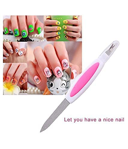 MAPPERZ Nail Filer & Cuticle Cutter(Trimmer) Combo For Women,Multifunctional Nail Files, Professional Manicure - Pack of 2