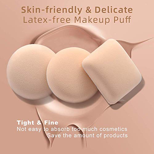 MAPPERZ Make up Cosmetic Foundation Powder Puff Sponge/Foundation Foam Puff Soft Cotton Sponge for Women and Men Face Neck Makeup Brush Tools (Pack Of 2 pc)