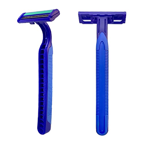 MAPPERZ Men Shaving Razor Body Hair Removal Safety Razor Twin Sharp Blades Disposable Razors