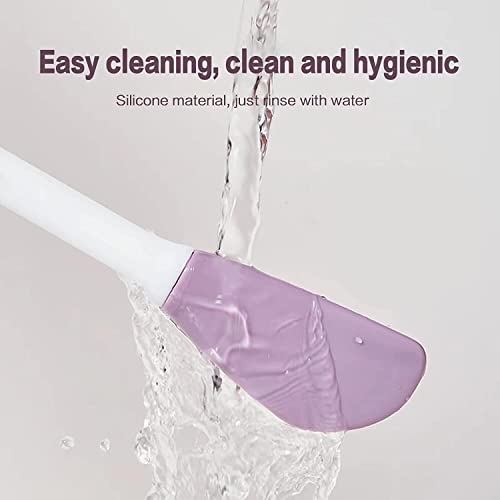 MAPPERZ Silicone Face Mask Brush Double-head,1PCS Soft Face Mask&Facial Cleansing Brush,Facials, Mud,Clay Mask,DIY,Modeling Mask,Body Lotion,and BB CC Cream,Pore Cleaner-Random color